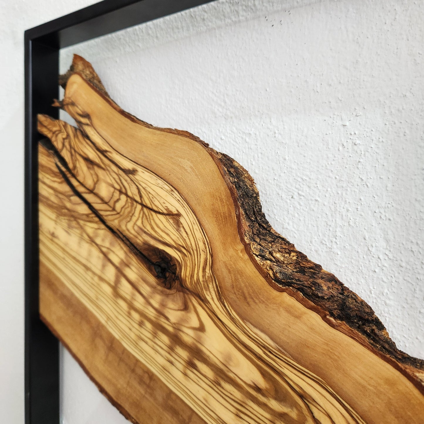 Set of 3 Metal and Wooden Wall Art, 3 Piece Olive Wood Wall Decor, Wall Art, Wood Wall Art, Rustic Wall Art, Live Edge Wood Wall Decor BlackSeaResinWorks