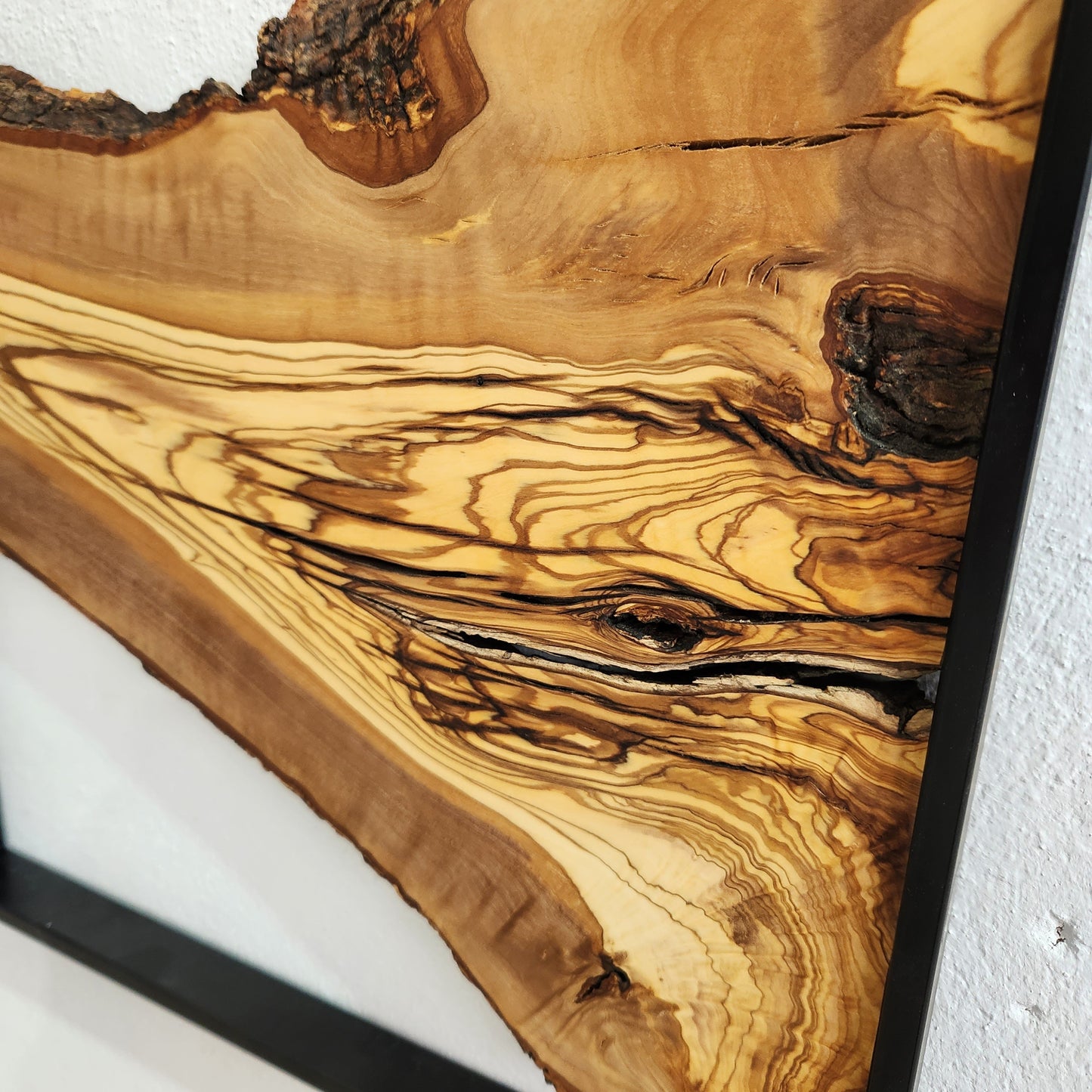Set of 3 Metal and Wooden Wall Art, 3 Piece Olive Wood Wall Decor, Wall Art, Wood Wall Art, Rustic Wall Art, Live Edge Wood Wall Decor BlackSeaResinWorks