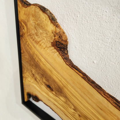 Set of 3 Metal and Wooden Wall Art, 3 Piece Olive Wood Wall Decor, Wall Art, Wood Wall Art, Rustic Wall Art, Live Edge Wood Wall Decor BlackSeaResinWorks