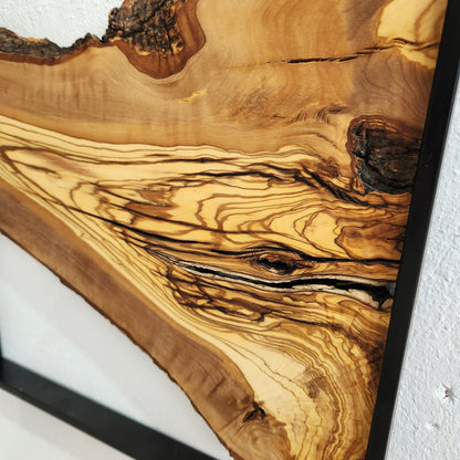 Set of 3 Metal and Wooden Wall Art, 3 Piece Olive Wood Wall Decor, Wall Art, Wood Wall Art, Rustic Wall Art, Live Edge Wood Wall Decor BlackSeaResinWorks