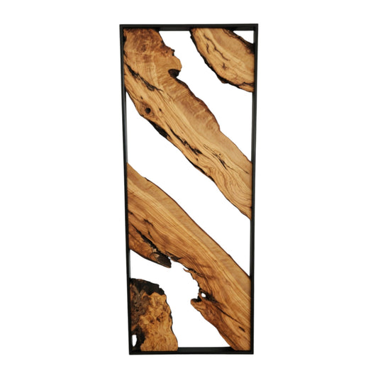 Metal and Wooden Wall Art, Olive Wood Wall Decor, Wall Art, Housewarming Gift, Wood Wall Art, Rustic Wall Art, Live Edge Wood Wall Decor BlackSeaResinWorks